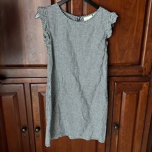 Cynthia Rowley short dress black white gingham size 8.